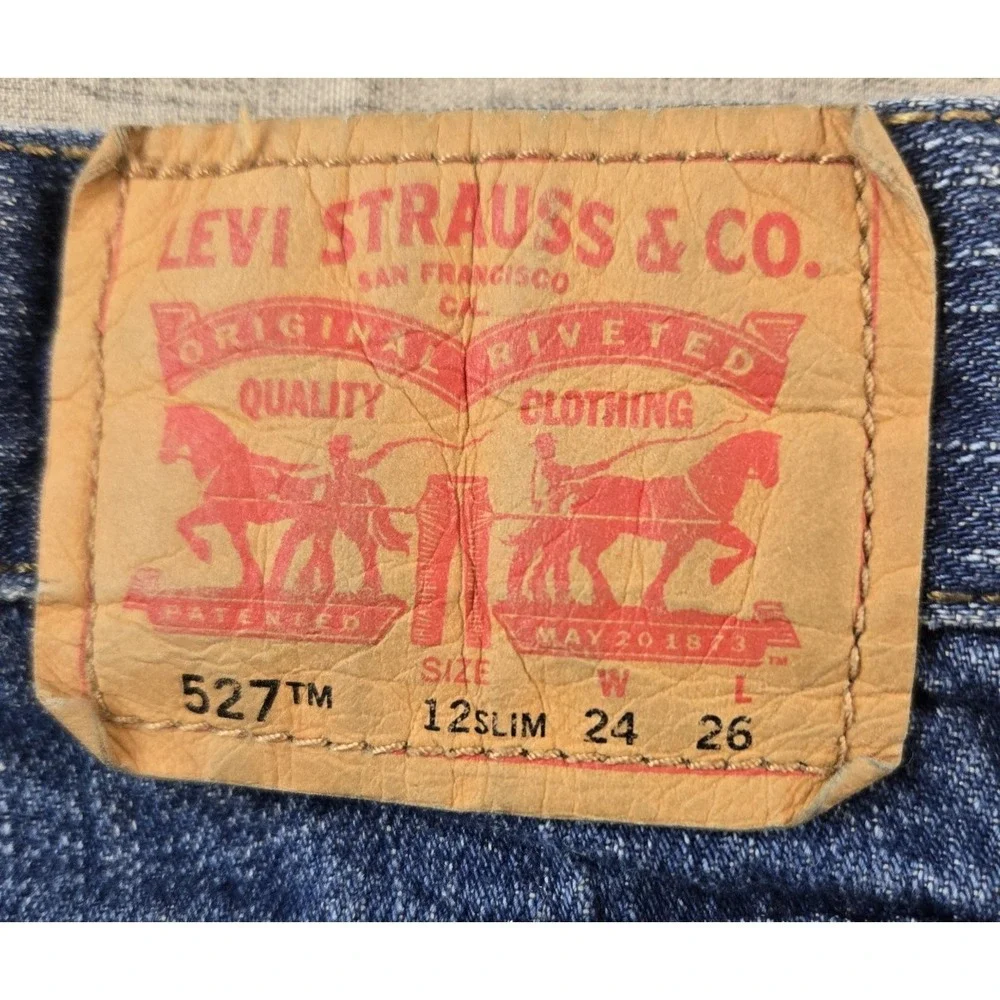 LEVI'S 527 Girl's Bootcut Denim Jeans 100% Cotton 24
